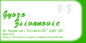 gyozo zsivanovic business card